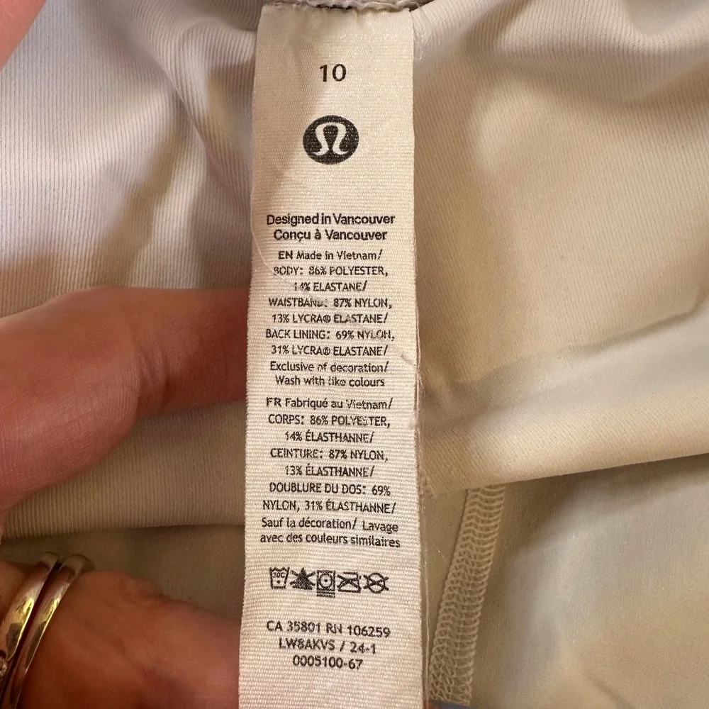 Lululemon Varsity High-Rise Pleated Tennis Skirt White LW8AKVS Size 10